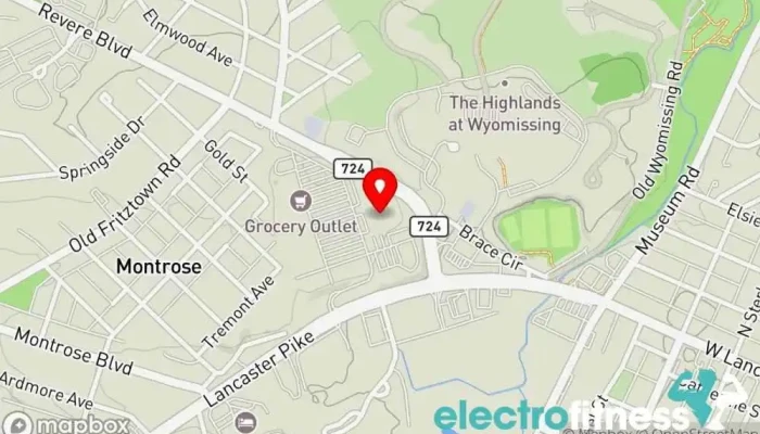 map of Time to Rise Fitness Fitness center in Shillington