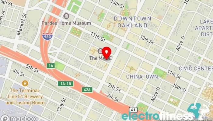 map of Tip Top Shape health and fitness Fitness center in Oakland