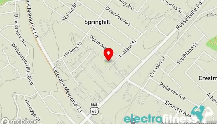 map of Total Fitness Connection - Russellville Rd Gym, Aquatic centre, Fitness center, Indoor swimming pool, Personal trainer, Physical fitness program, Physical therapist, Physical therapy clinic, Sauna club in Bowling Green