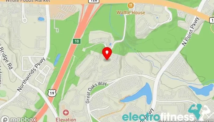 map of Train With Stamina Gym, Personal trainer, Physical fitness program in Alpharetta