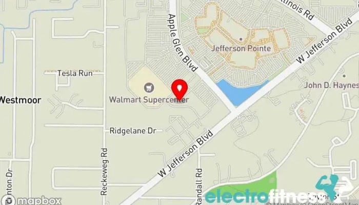 map of Triumph Fitness center in Fort Wayne