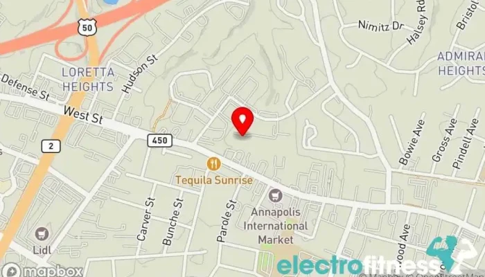 map of True Core CrossFit Personal trainer, Fitness center, Gym, Nutritionist, Physical fitness program, Weight loss service, Weightlifting area, Wellness center, Women's personal trainer in Annapolis