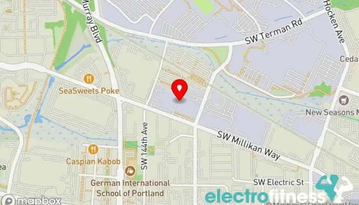 map of TTP Fitness Gym, Boot camp, Fitness center, Meal delivery, Nutritionist, Personal trainer, Physical fitness program, Weight loss service, Weightlifting area, Women's personal trainer in Beaverton