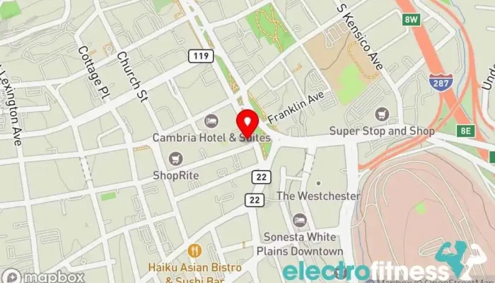 map of UFC GYM White Plains Gym, Boxing gym, Fitness center, Jujitsu school, Martial arts school, Personal trainer, Physical fitness program, Wrestling school, Yoga instructor, Yoga studio in White Plains