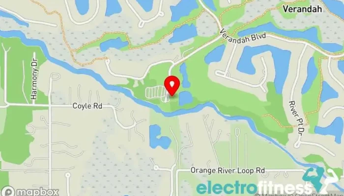 map of Verandah Golf Club Golf course, Country club, Golf club, Golf driving range, Private golf course in Fort Myers