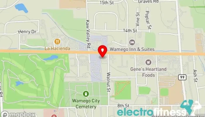 map of Wamego Athletic Club Fitness center in Wamego
