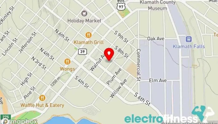 map of Watershed Row Historical landmark in Klamath Falls