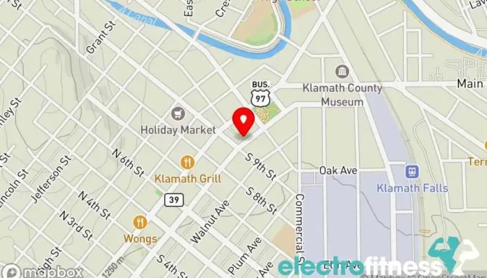 map of Weapons Grade MMA Martial arts school in Klamath Falls