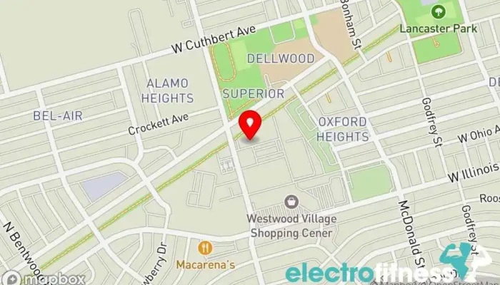 map of West Texas Fitness Fitness center in Midland