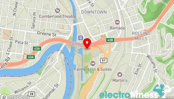 map of Wheelzup Adventures Outdoor sports store, Bicycle rental service, Bicycle repair shop, Bicycle store, Camping store, Clothing store, Shoe store, Skateboard shop, Ski rental service, Souvenir store in Cumberland