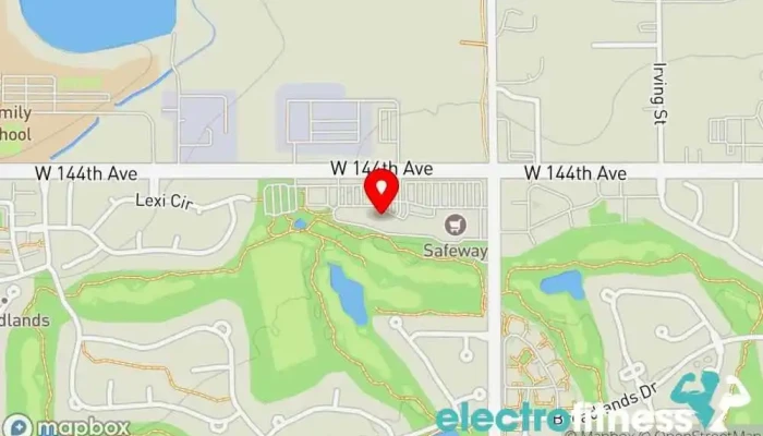 map of Widespread Fitness Gym, Nutritionist, Personal trainer, Physical fitness program, Weightlifting area in Broomfield