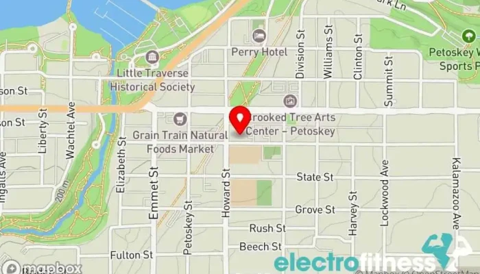 map of Willoway Spa and Wellness / Studio Health and Fitness Wellness center, Day spa, Facial spa, Gymnastics club, Health and beauty shop, Massage therapist, Physical fitness program, Sauna, Spa in Petoskey