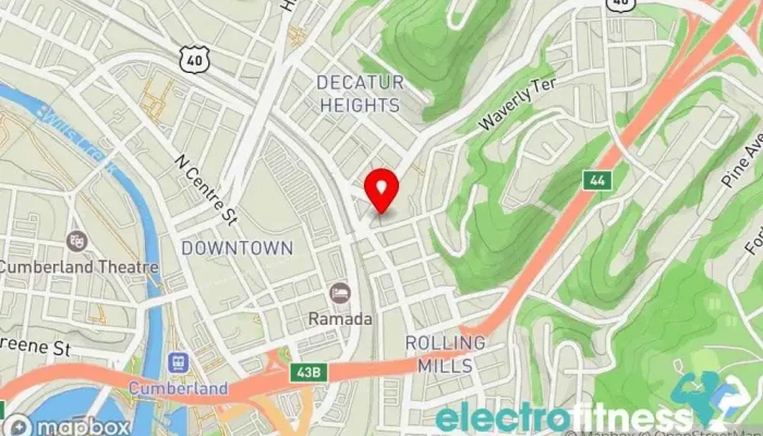 map of WMGA Gymnastics center in Cumberland