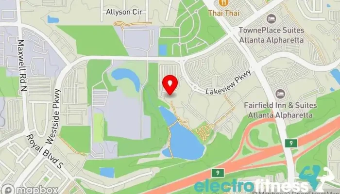 map of Workout Anytime Franchising LLC Gym, Personal trainer, Physical fitness program, Tanning salon in Alpharetta