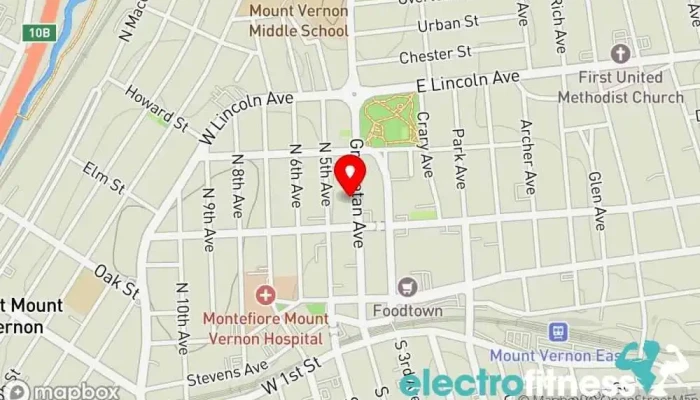 map of Xtreme Fitness of Westchester Fitness center in Mt Vernon