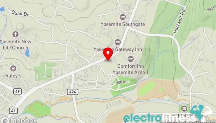 map of Yosemite Strength and Training Gym in Oakhurst